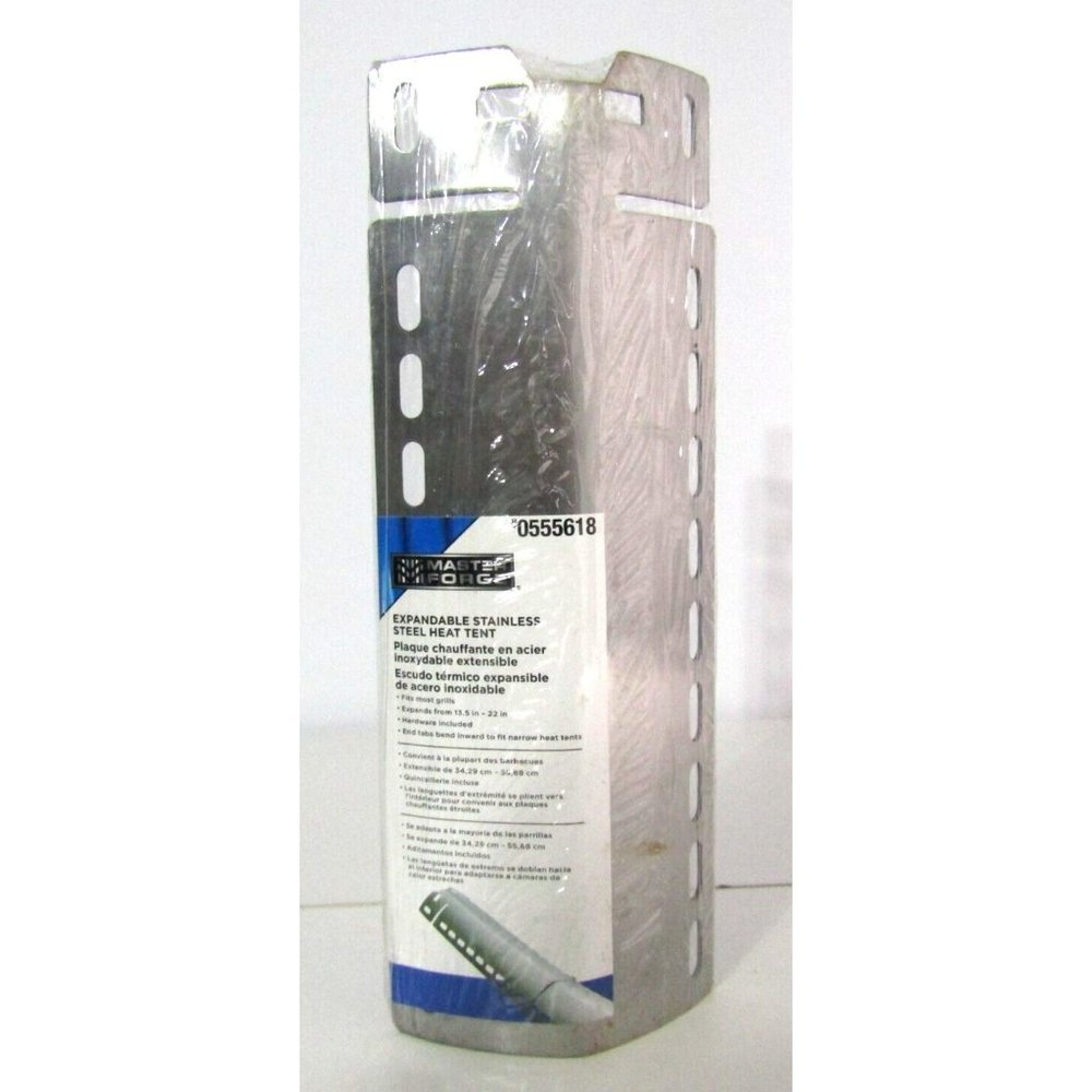 Master Forge Adjustable 13.5" - 22" Stainless Steel Heat Plate Tent #0555618